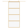 Porta deslizante 90x205 cm vidro ESG/alumínio dourado 3