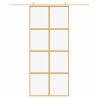 Porta deslizante 90x205 cm vidro ESG/alumínio dourado 3