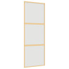 Puerta corredera dorada vidrio ESG esmerilado aluminio 76x205cm 2