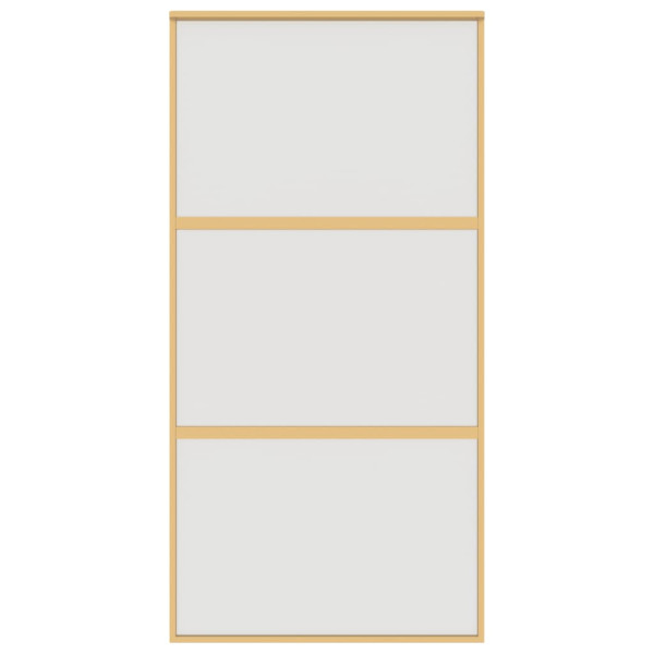 Porta deslizante 102.5x205 cm vidro ESG fosco/alumínio dourado M 4