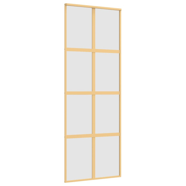 Puerta corredera dorada vidrio ESG esmerilado aluminio 76x205cm M 2