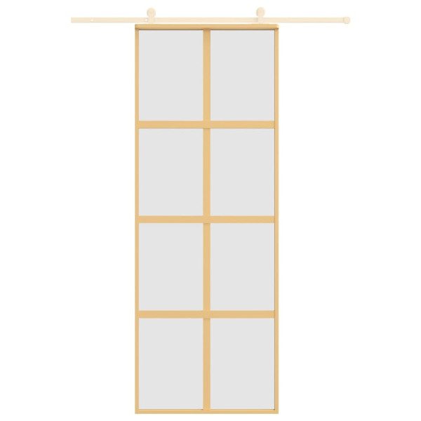 Porta giratória dourada vidro ESG esmaltado alumínio 76x205cm M 3