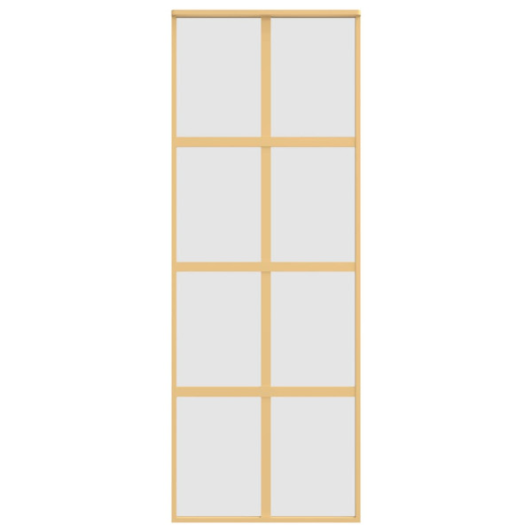 Porta giratória dourada vidro ESG esmaltado alumínio 76x205cm M 4