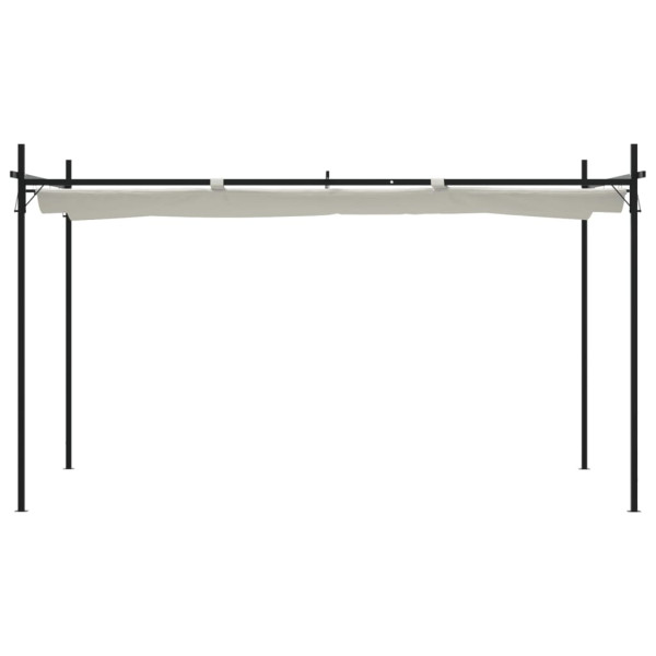 Pérgola com toldo retrátil 395x292x230 cm cor creme M 3