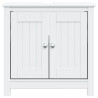 Mueble de lavabo baño BERG madera maciza pino blanco 60x34x59cm 3
