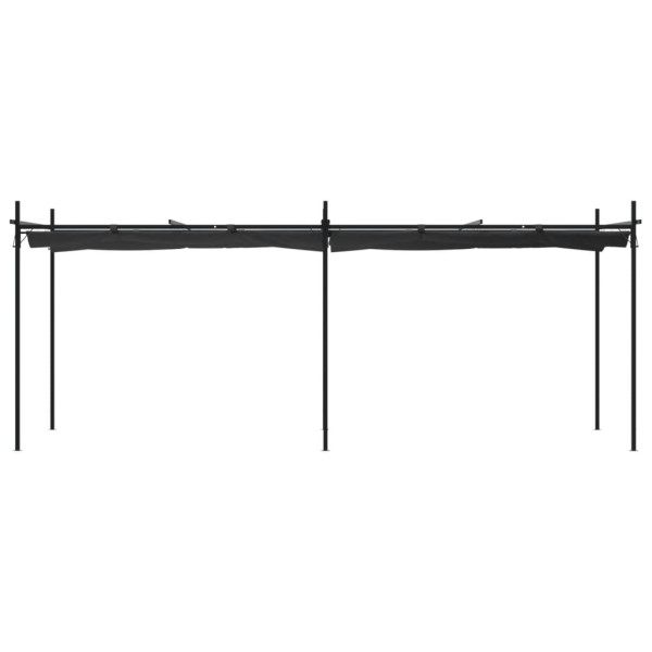 Pérgola con cubierta retráctil gris antracita 589x292x230 cm M 3