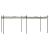 Pérgola com toldo retrátil 589x292x230 cm cor creme 2