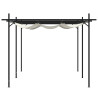 Pérgola com toldo retrátil 589x292x230 cm cor creme 4