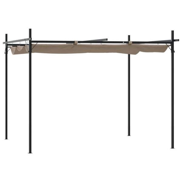 Pérgola com toldo retrátil 295x292x230 cm cor cinza-acastanhado M 2