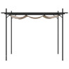Pérgola com toldo retrátil 295x292x230 cm cor cinza-acastanhado 4