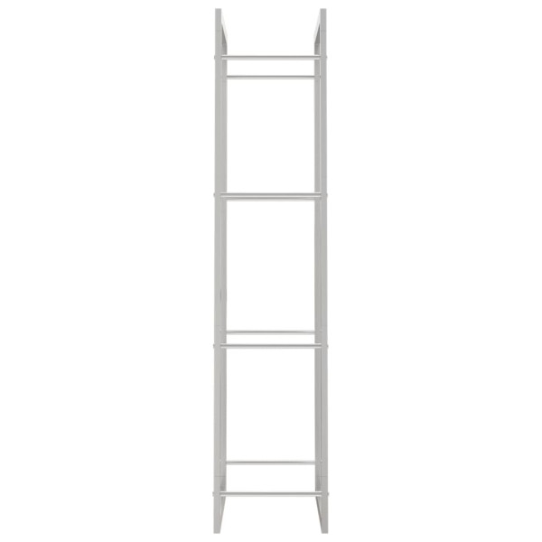 Estante para leña acero inoxidable 50x28x132 cm M 5