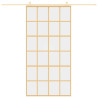 Puerta corredera dorada de vidrio ESG transparente y aluminio 3