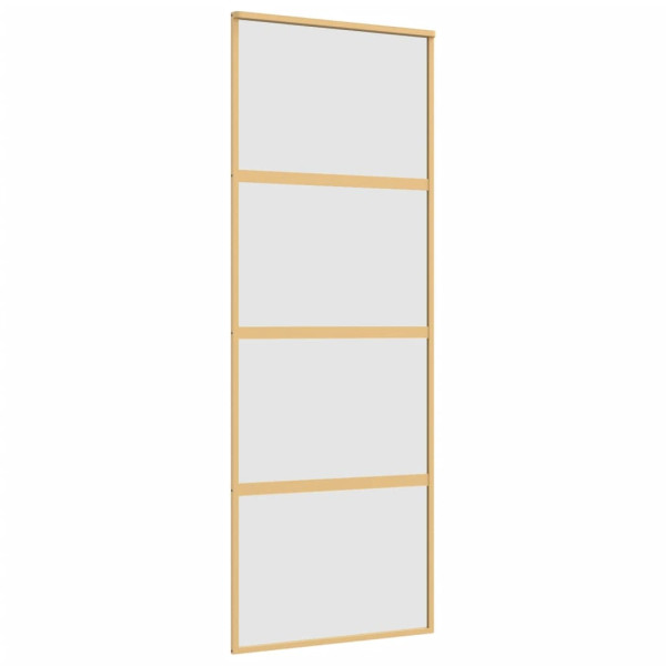 Puerta corredera dorada vidrio ESG esmerilado aluminio 76x205cm M 2
