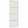 Puerta corredera dorada vidrio ESG esmerilado aluminio 76x205cm 2