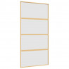 Porta deslizante 102.5x205 cm vidro ESG fosco/alumínio dourado 2
