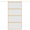 Porta deslizante 102.5x205 cm vidro ESG fosco/alumínio dourado 3