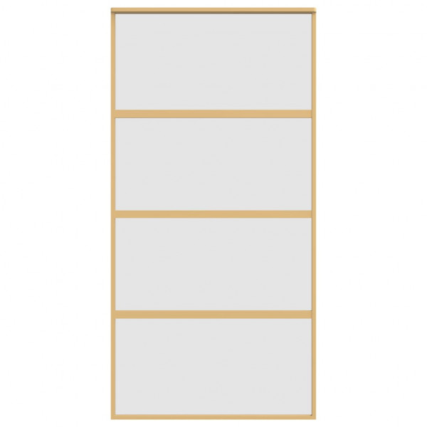 Porta deslizante 102.5x205 cm vidro ESG fosco/alumínio dourado M 4