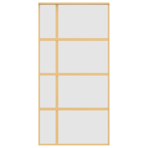 Porta deslizante 102.5x205 cm vidro ESG fosco/alumínio dourado M 4