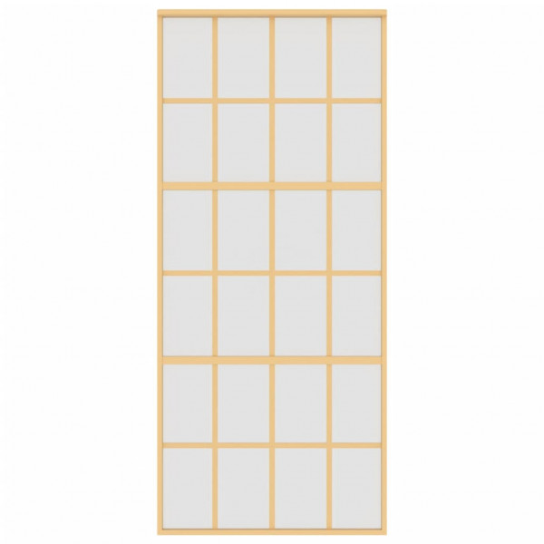 Puerta corredera dorada vidrio ESG esmerilado aluminio 90x205cm M 4