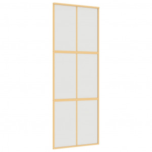 Puerta corredera dorada vidrio ESG esmerilado aluminio 76x205cm H