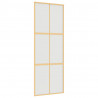 Puerta corredera dorada vidrio ESG esmerilado aluminio 76x205cm 2