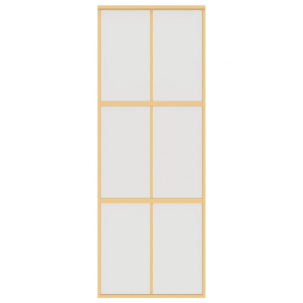 Puerta corredera dorada vidrio ESG esmerilado aluminio 76x205cm M 4