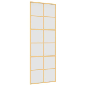 Porta giratória dourada vidro ESG esmaltado alumínio 76x205cm H