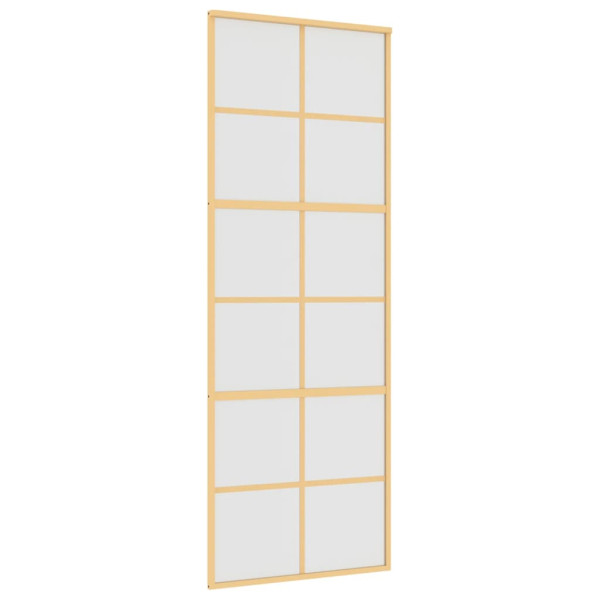 Porta giratória dourada vidro ESG esmaltado alumínio 76x205cm M 2