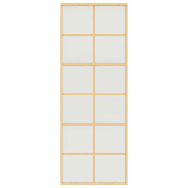 Puerta corredera dorada vidrio ESG esmerilado aluminio 76x205cm M 4