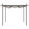 Pérgola com toldo retrátil 395x292x230 cm cor cinza-acastanhado 4