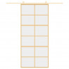 Porta deslizante 90x205 cm vidro ESG/alumínio dourado 3