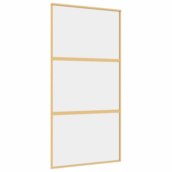 Porta deslizante 102.5x205 cm vidro ESG/alumínio dourado M 2