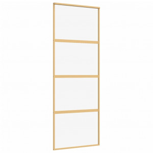 Porta deslizante 76x205 cm vidro ESG/alumínio dourado H