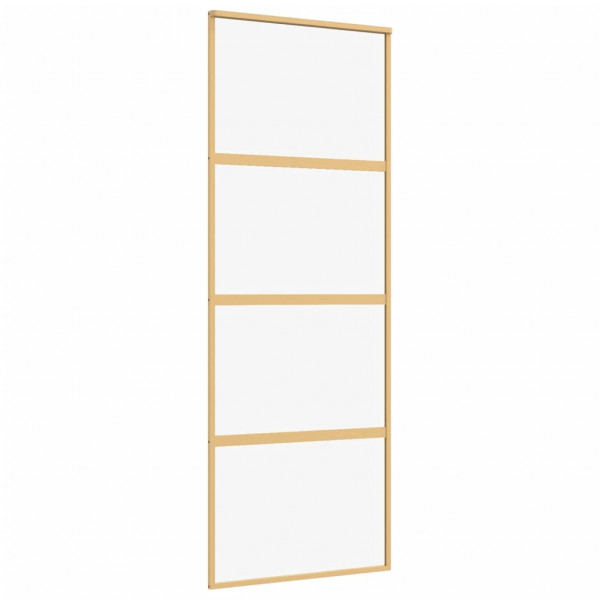 Porta deslizante 76x205 cm vidro ESG/alumínio dourado M 2