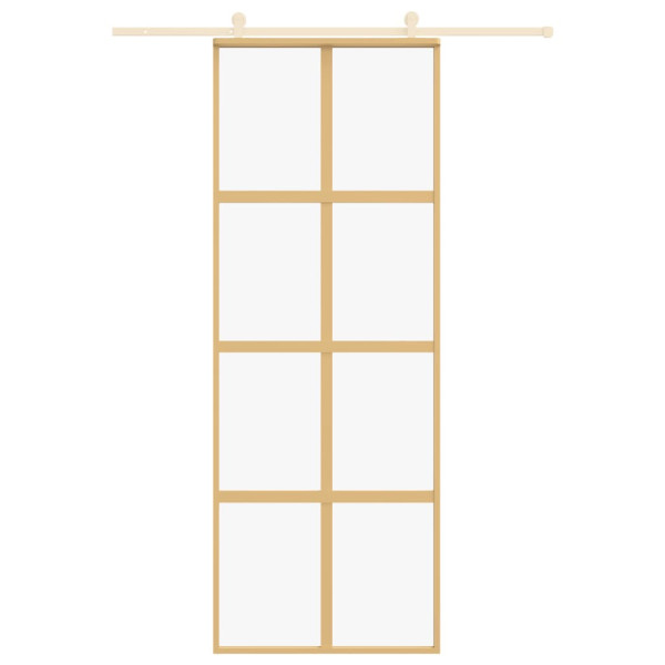 Porta deslizante 76x205 cm vidro ESG/alumínio dourado M 3