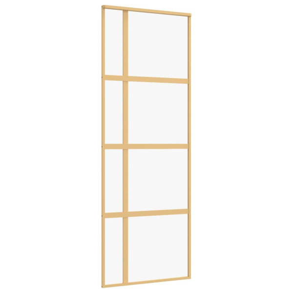 Porta deslizante 76x205 cm vidro ESG/alumínio dourado M 2