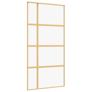 Porta deslizante 102.5x205 cm vidro ESG/alumínio dourado H