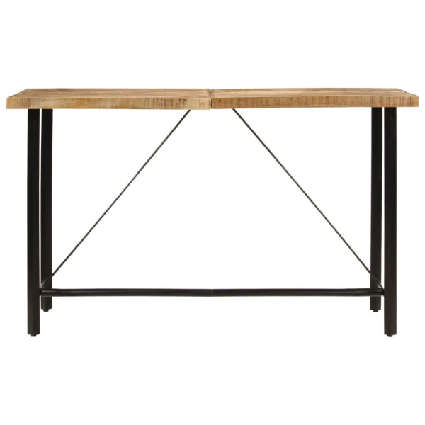 Mesa alta de hierro y madera maciza de mango 180x70x107 cm M 2