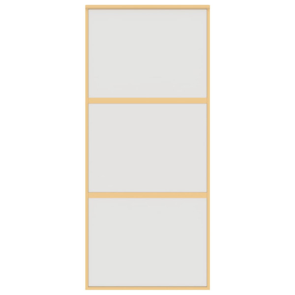 Porta deslizante 90x205 cm vidro ESG fosco/alumínio dourado M 4