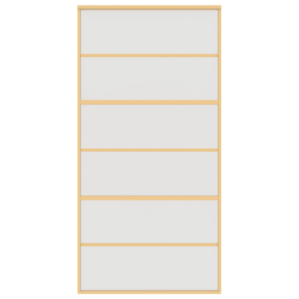 Puerta corredera dorada de vidrio ESG esmerilado y aluminio M 4