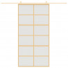 Porta deslizante 102.5x205 cm vidro ESG fosco/alumínio dourado 3