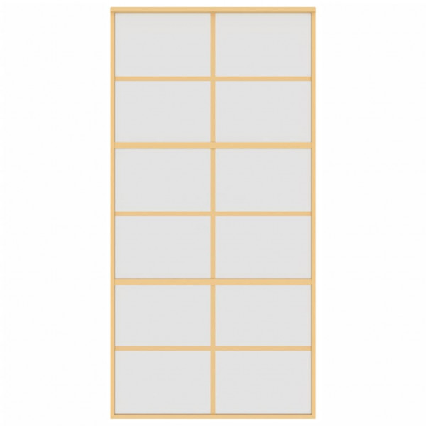 Porta deslizante 102.5x205 cm vidro ESG fosco/alumínio dourado M 4