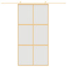 Puerta corredera dorada de vidrio ESG esmerilado y aluminio 3