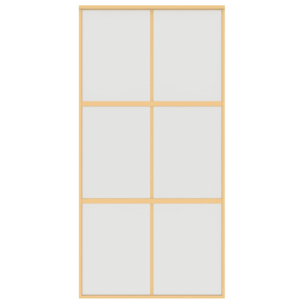 Puerta corredera dorada de vidrio ESG esmerilado y aluminio M 4