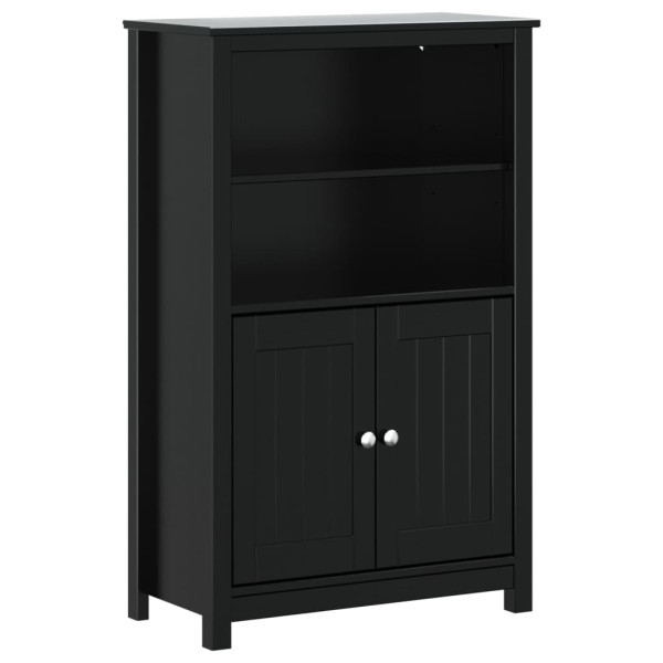 Mueble de baño BERG madera maciza de pino negro 69.5x34x110 cm M 2