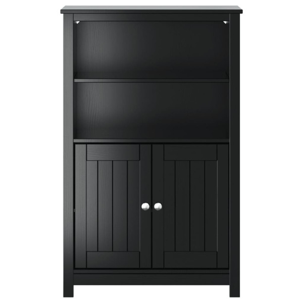 Mueble de baño BERG madera maciza de pino negro 69.5x34x110 cm M 3
