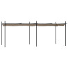 Pérgola com toldo retrátil 589x292x230 cm cor cinza-acastanhado 2