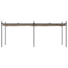 Pérgola con cubierta retráctil gris taupe 589x292x230 cm 3