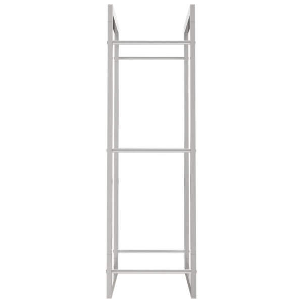 Estante para leña acero inoxidable 50x28x94 cm M 5