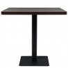 Mesa bistrô em MDF e aço quadrada 80x80x75 cm cinzento escuro 3